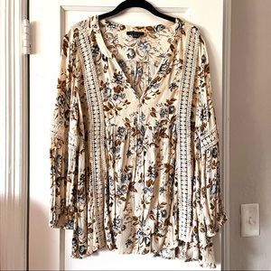 AMERICAN EAGLE BOHO OVERSIZED TUNIC BLOUSE